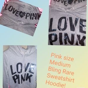 Vs Pink hoodie bling